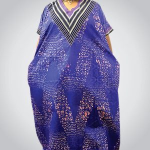 Women Bubu Gown |  Blue Pattern