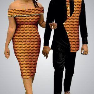African Fashion Ankara | Black & Brown