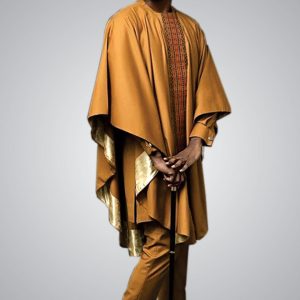 Men Fashion Agbada | Umber Brown