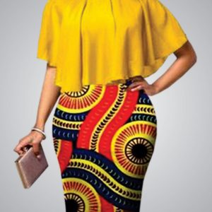 Women Flare Top |  Ankara Mix