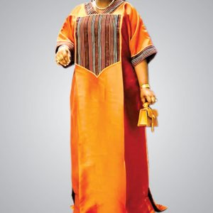 Women Caftan Gown |  Orange