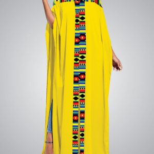 Women Caftan Gown |  Ankara Mix