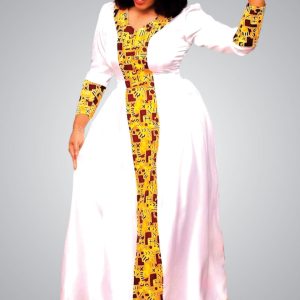 Women Flare Gown |  Ankara Mix