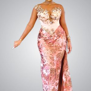 Women Peplum Lace |  Pink